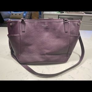 Coach purple diaper bag